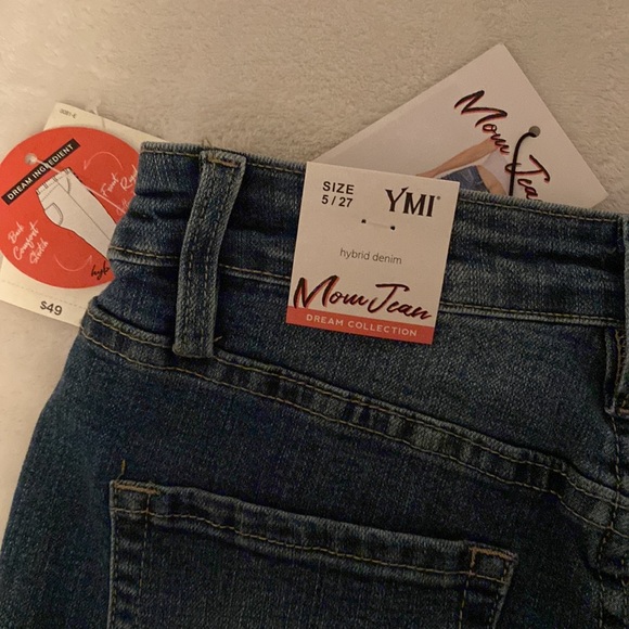 Dark blue distressed mom jeans - Picture 11 of 12